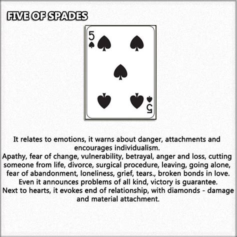 5 of spades meaning in love|5 of Spades meaning in Cartomancy and Tarot